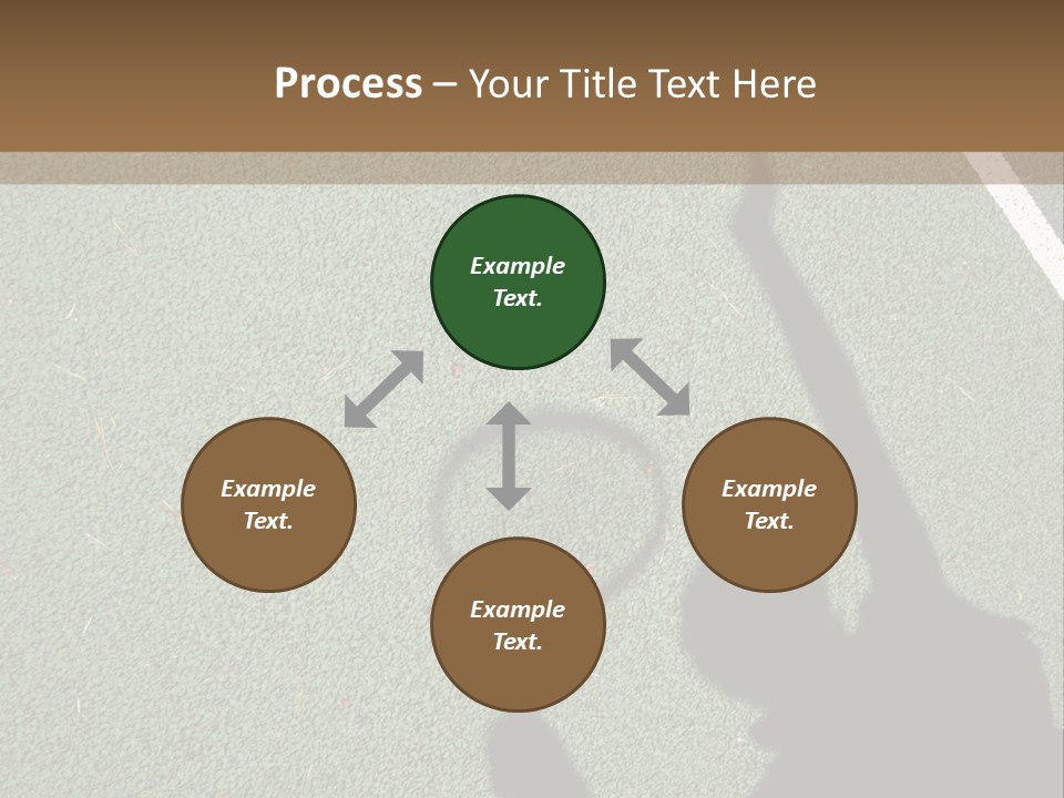 Shadow Of A Tennis Player Serving PowerPoint Template
