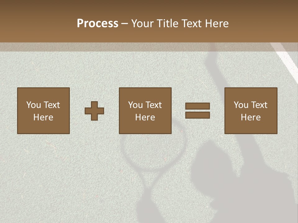 Shadow Of A Tennis Player Serving PowerPoint Template