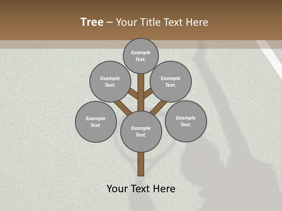 Shadow Of A Tennis Player Serving PowerPoint Template