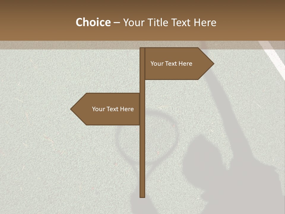 Shadow Of A Tennis Player Serving PowerPoint Template