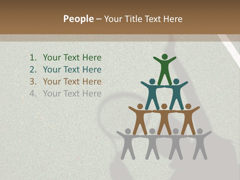 Shadow Of A Tennis Player Serving PowerPoint Template