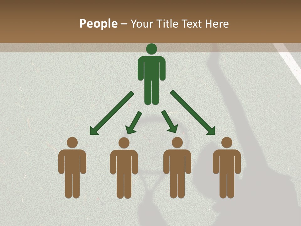 Shadow Of A Tennis Player Serving PowerPoint Template