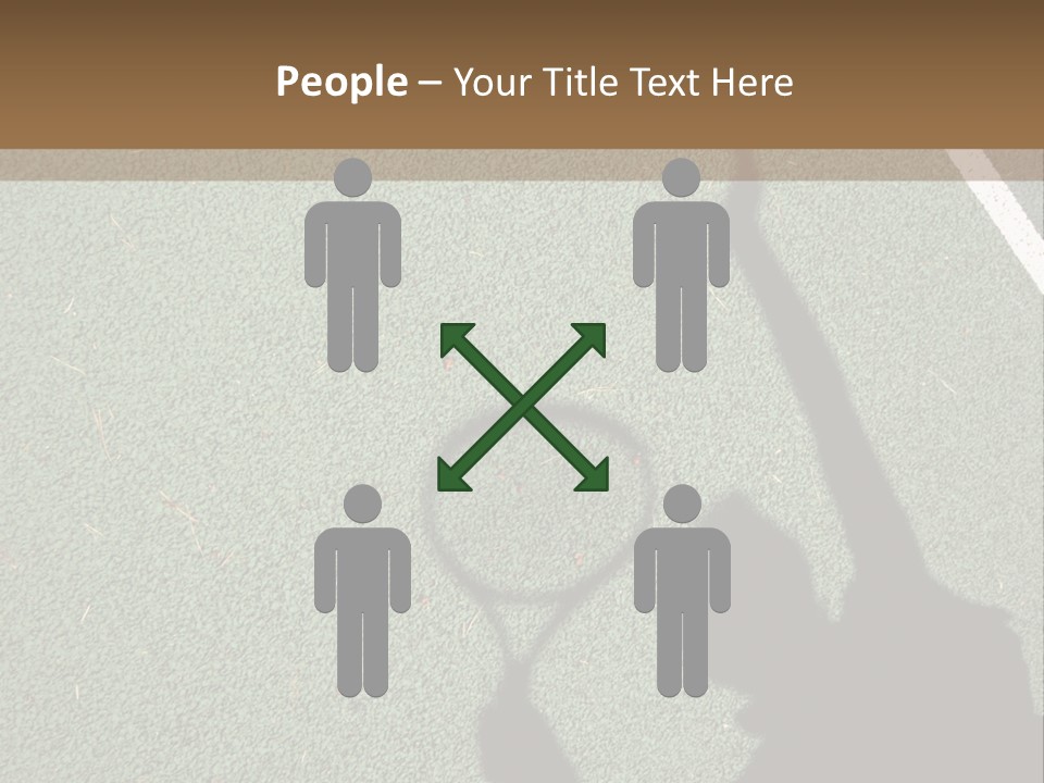 Shadow Of A Tennis Player Serving PowerPoint Template