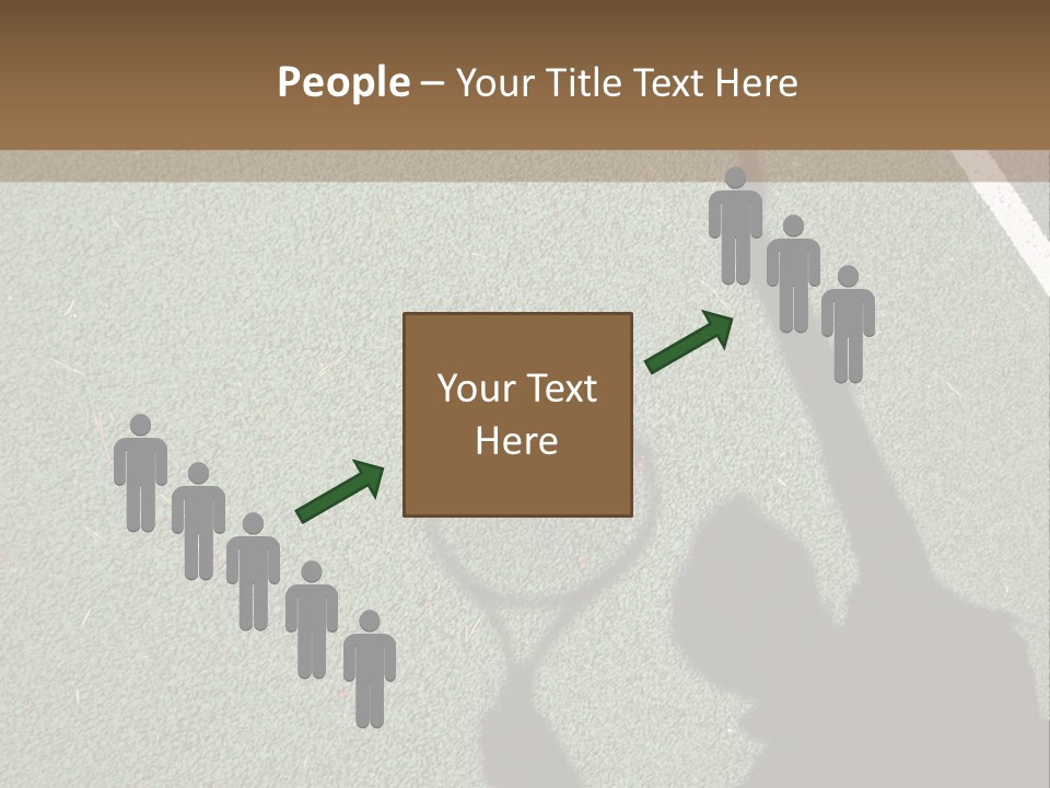 Shadow Of A Tennis Player Serving PowerPoint Template