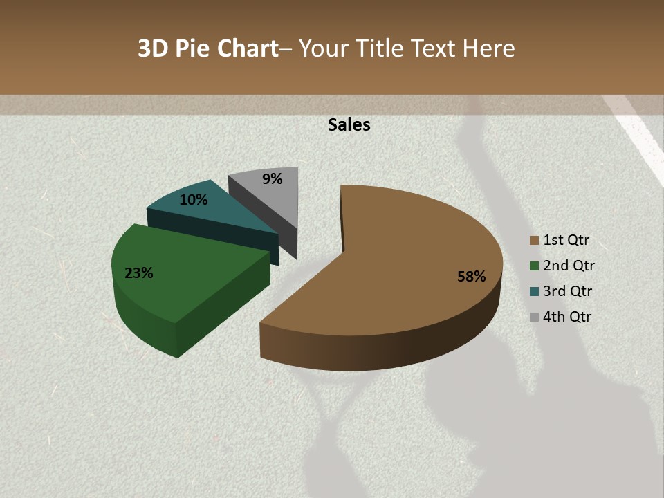 Shadow Of A Tennis Player Serving PowerPoint Template