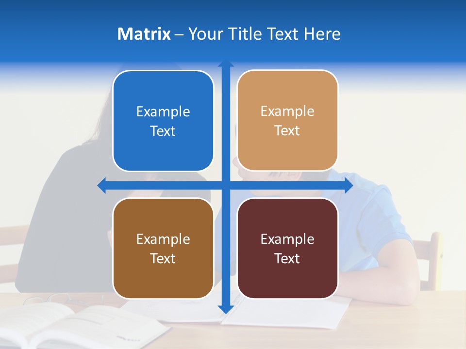 Teacher And Student In A Classroom At School PowerPoint Template