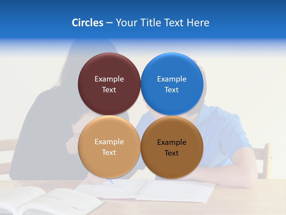 Teacher And Student In A Classroom At School PowerPoint Template