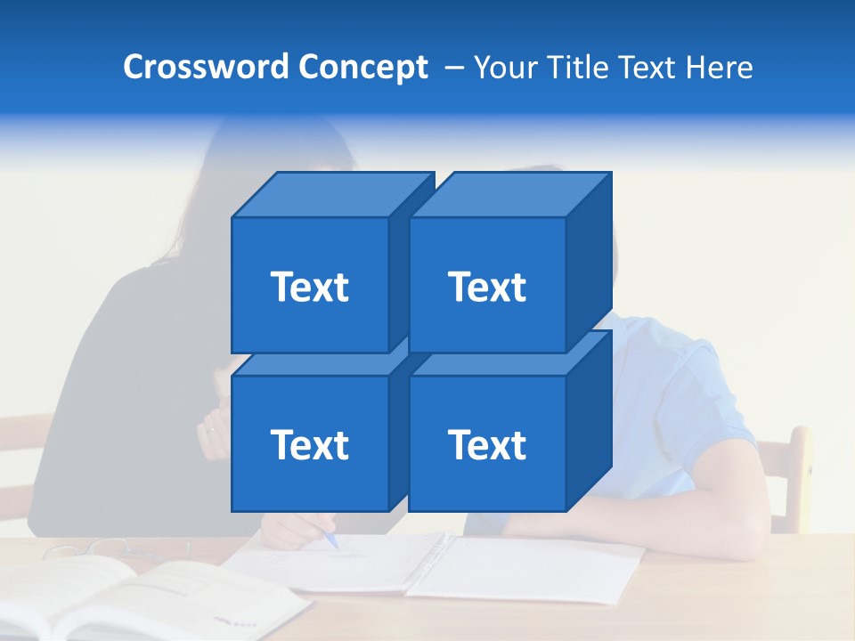 Teacher And Student In A Classroom At School PowerPoint Template