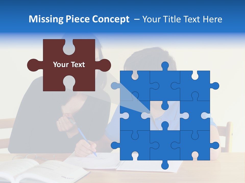 Teacher And Student In A Classroom At School PowerPoint Template