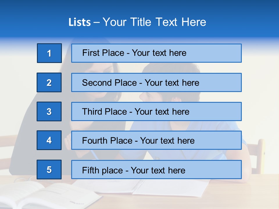 Teacher And Student In A Classroom At School PowerPoint Template