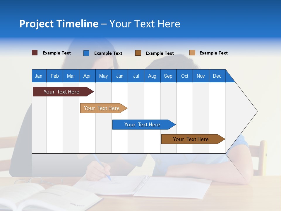 Teacher And Student In A Classroom At School PowerPoint Template