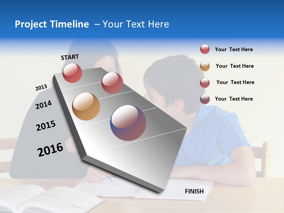 Teacher And Student In A Classroom At School PowerPoint Template
