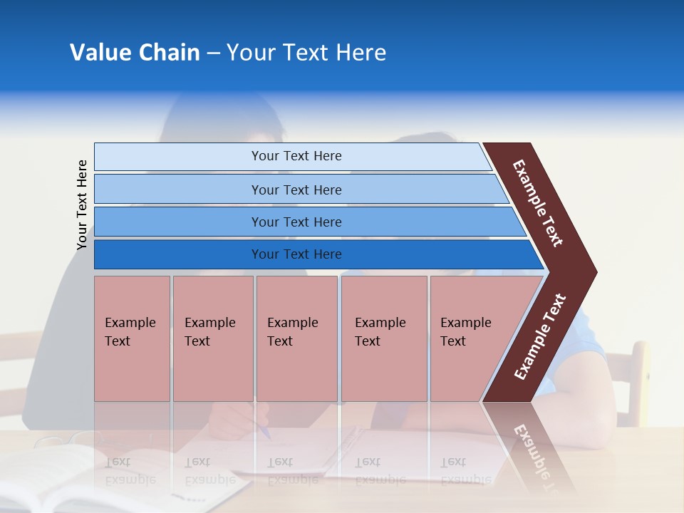 Teacher And Student In A Classroom At School PowerPoint Template