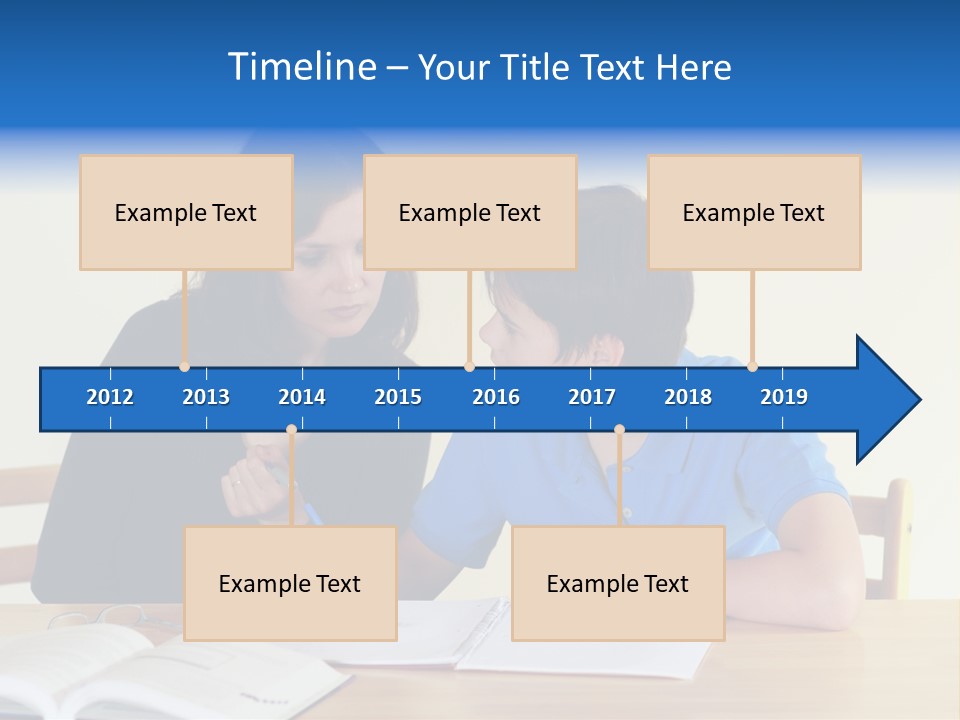 Teacher And Student In A Classroom At School PowerPoint Template
