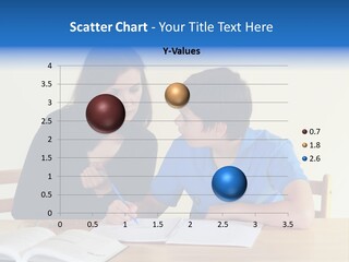 Teacher And Student In A Classroom At School PowerPoint Template