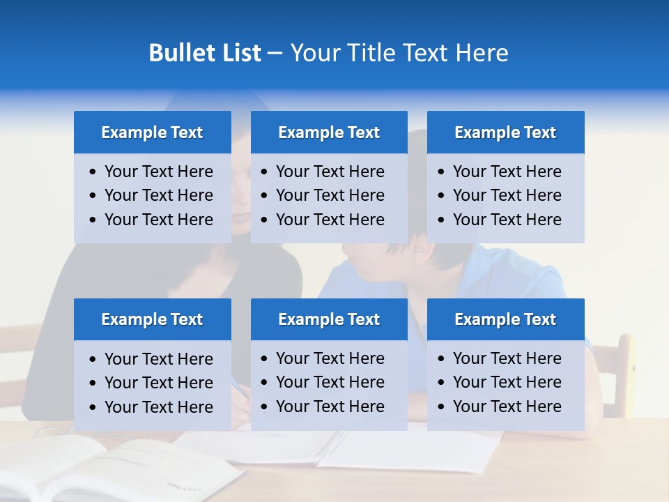 Teacher And Student In A Classroom At School PowerPoint Template