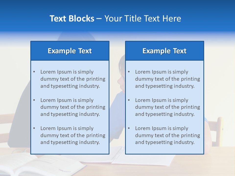 Teacher And Student In A Classroom At School PowerPoint Template