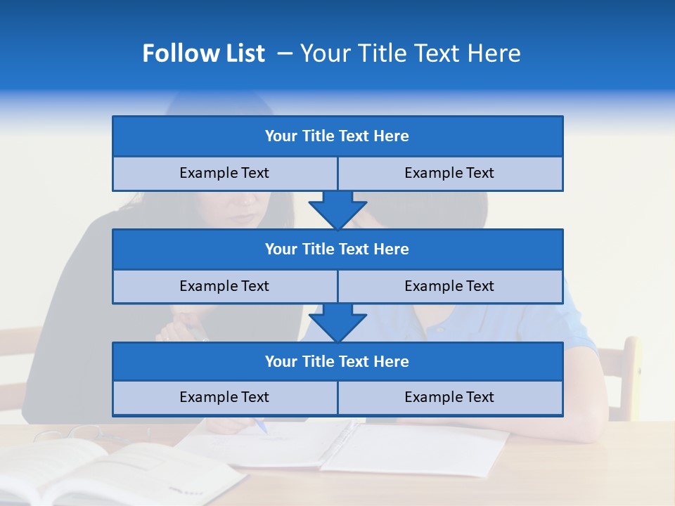 Teacher And Student In A Classroom At School PowerPoint Template