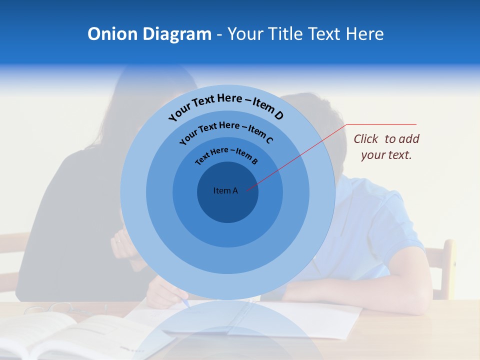 Teacher And Student In A Classroom At School PowerPoint Template