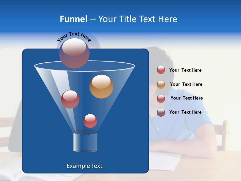 Teacher And Student In A Classroom At School PowerPoint Template