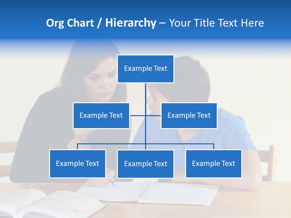 Teacher And Student In A Classroom At School PowerPoint Template