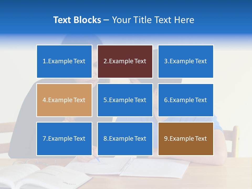 Teacher And Student In A Classroom At School PowerPoint Template