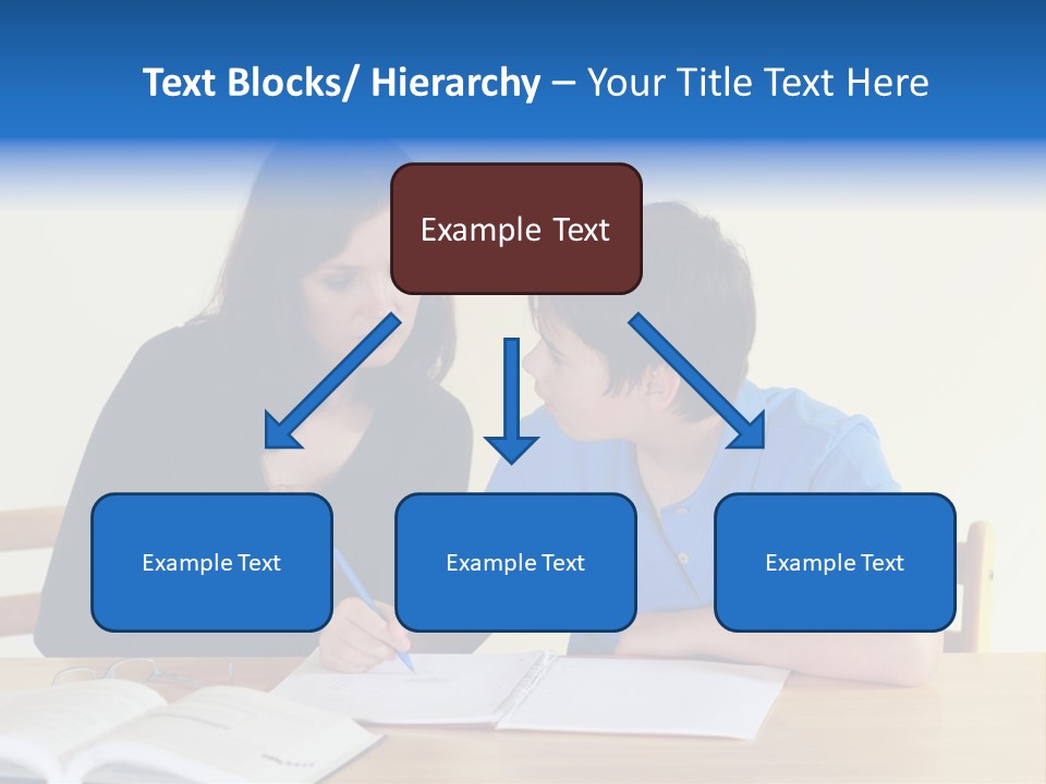 Teacher And Student In A Classroom At School PowerPoint Template