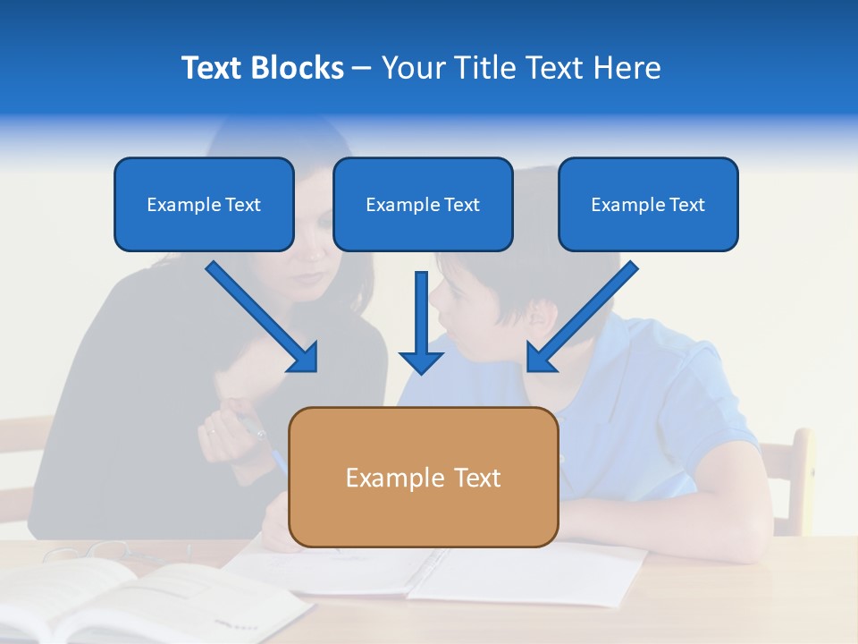 Teacher And Student In A Classroom At School PowerPoint Template