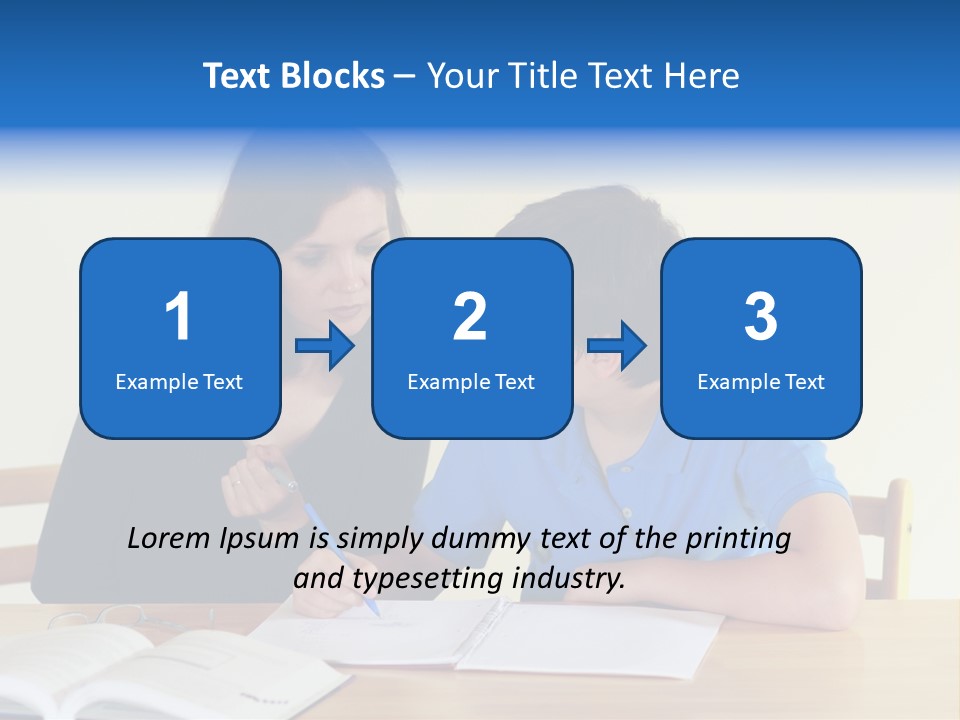 Teacher And Student In A Classroom At School PowerPoint Template