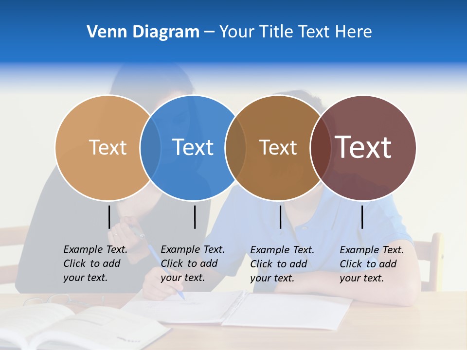 Teacher And Student In A Classroom At School PowerPoint Template