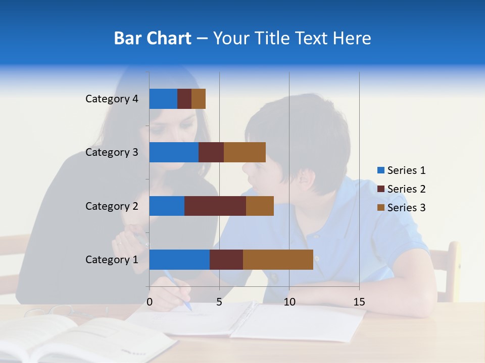 Teacher And Student In A Classroom At School PowerPoint Template