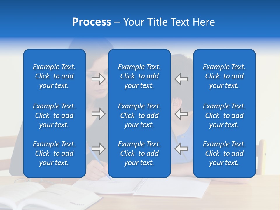 Teacher And Student In A Classroom At School PowerPoint Template