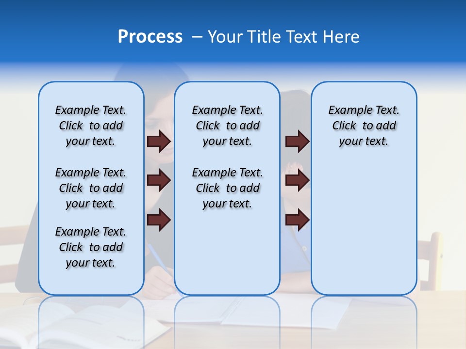 Teacher And Student In A Classroom At School PowerPoint Template