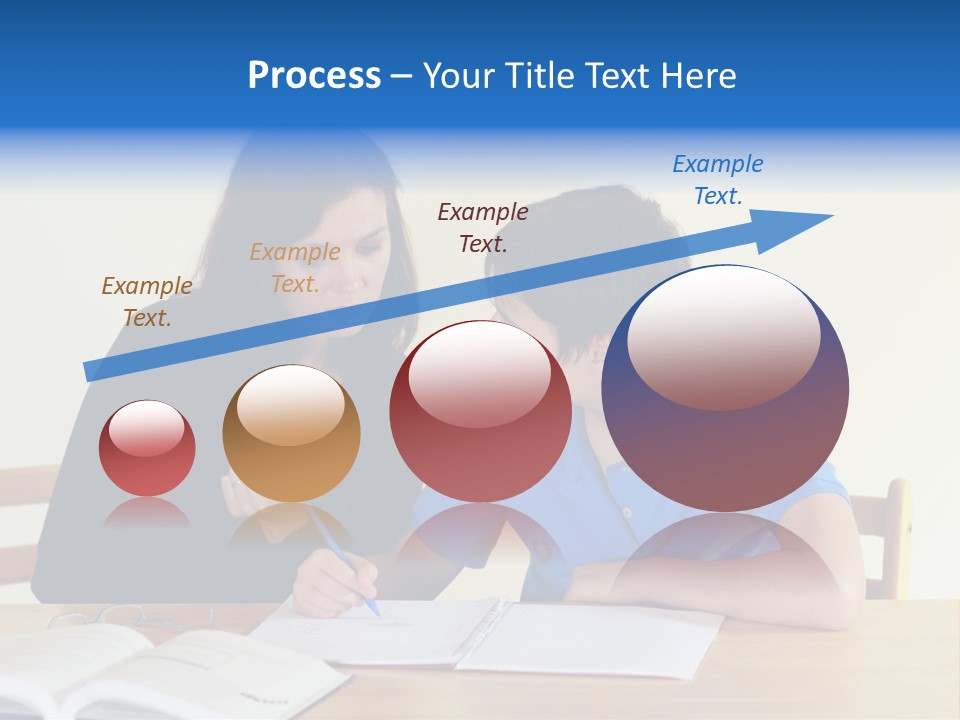 Teacher And Student In A Classroom At School PowerPoint Template
