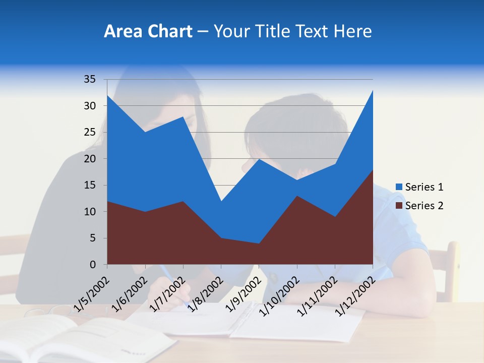 Teacher And Student In A Classroom At School PowerPoint Template