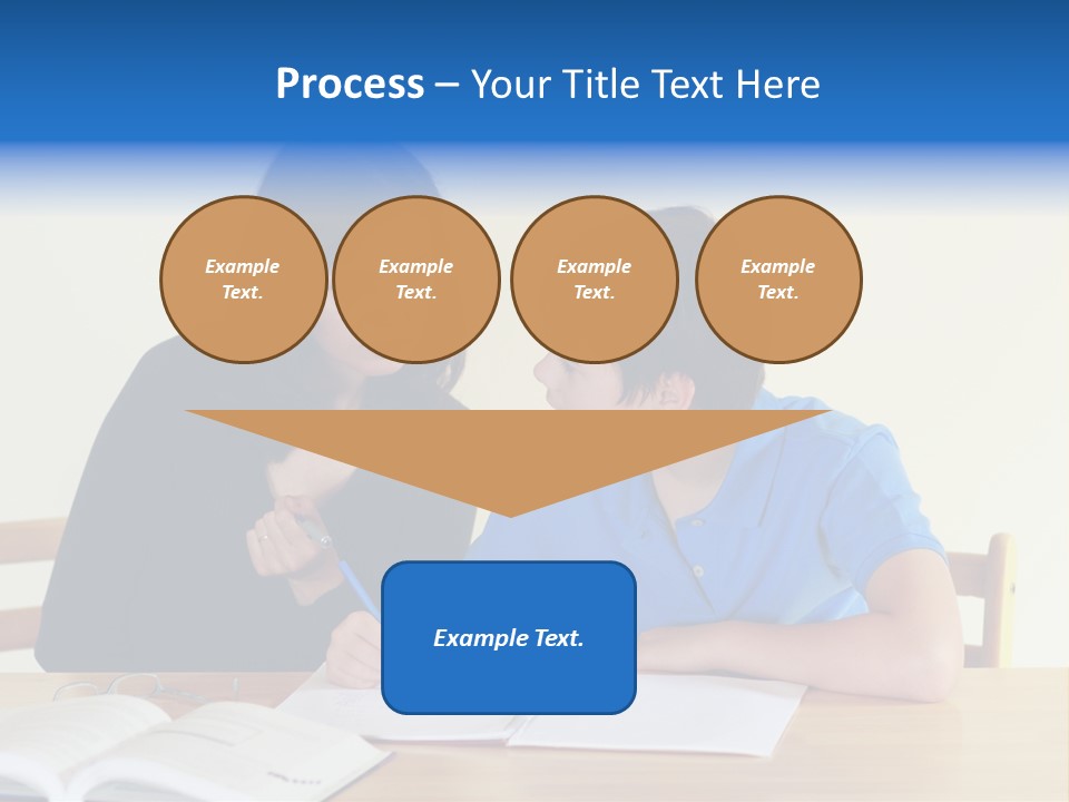 Teacher And Student In A Classroom At School PowerPoint Template