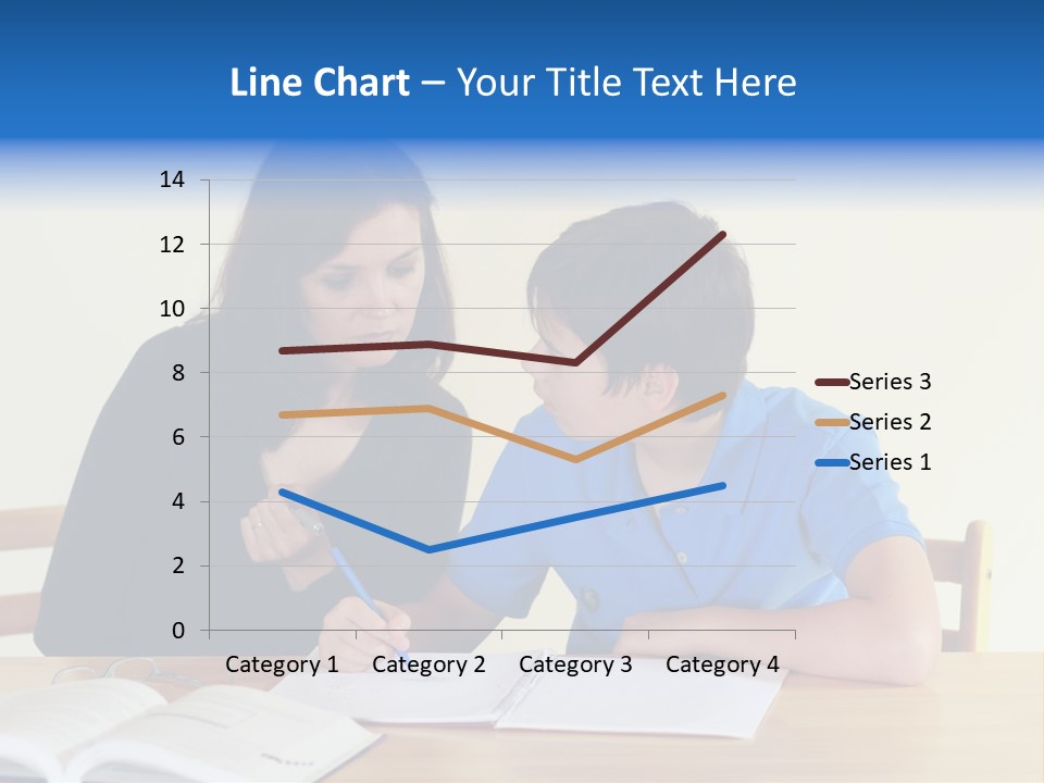 Teacher And Student In A Classroom At School PowerPoint Template