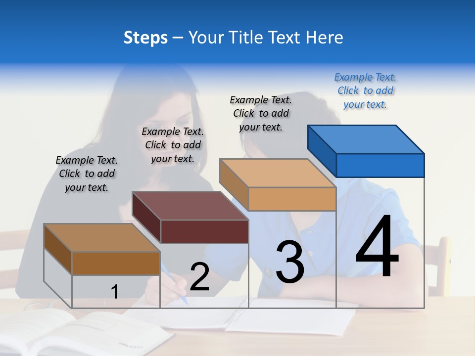 Teacher And Student In A Classroom At School PowerPoint Template