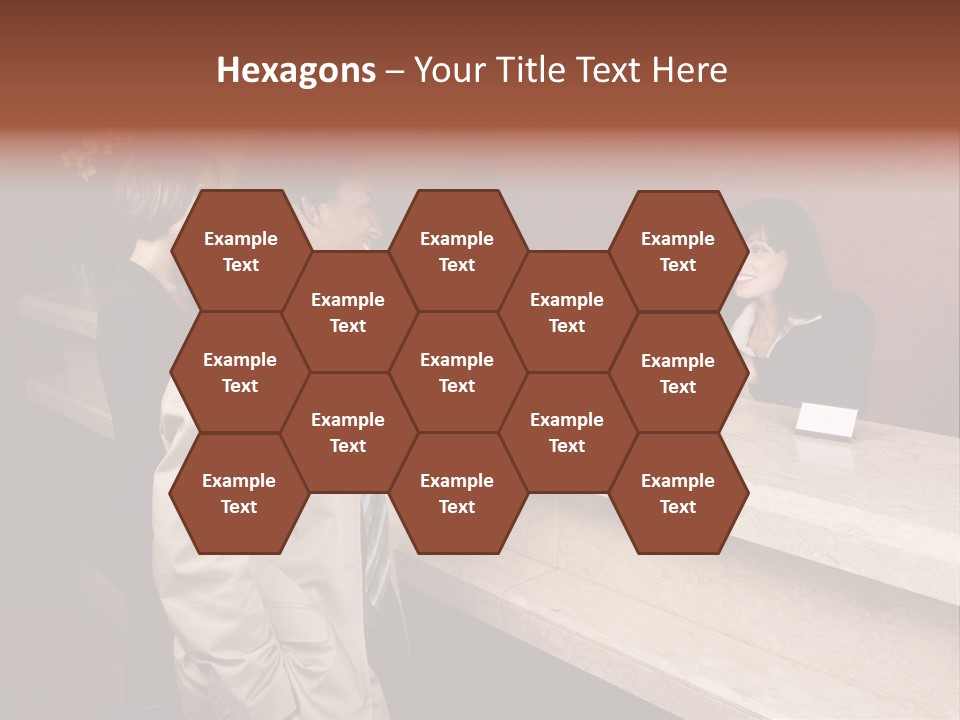 A Hotel Employee Cheerfully Welcomes Guests. PowerPoint Template