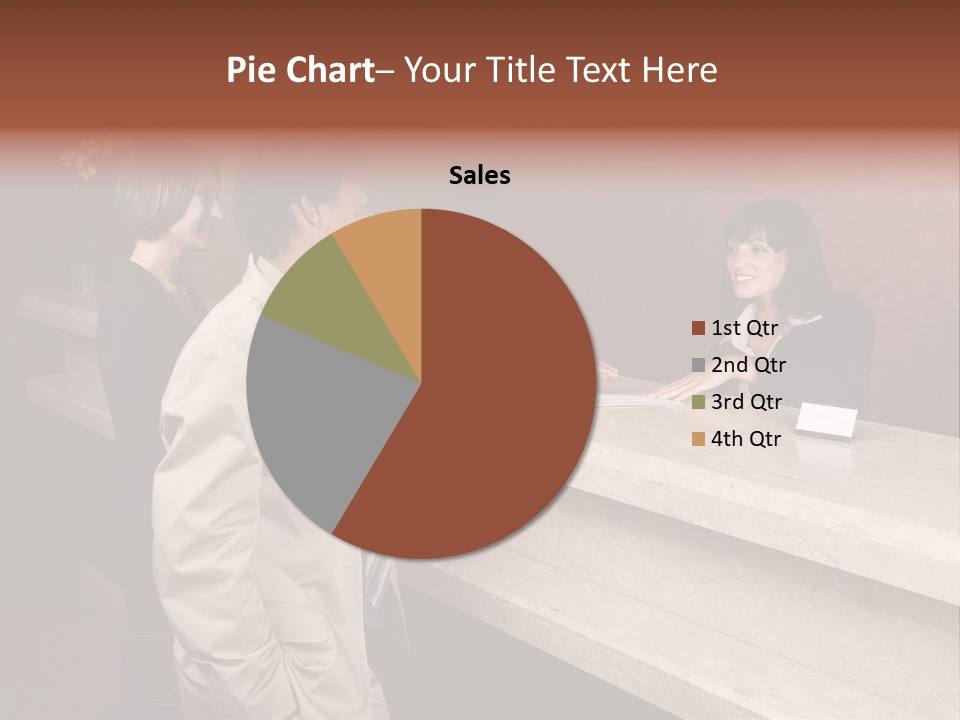 A Hotel Employee Cheerfully Welcomes Guests. PowerPoint Template