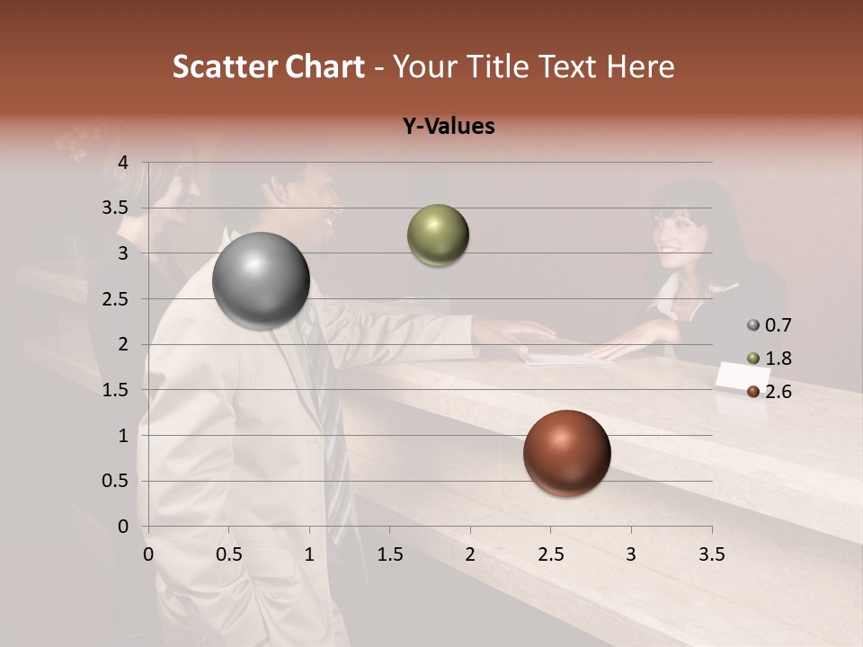 A Hotel Employee Cheerfully Welcomes Guests. PowerPoint Template