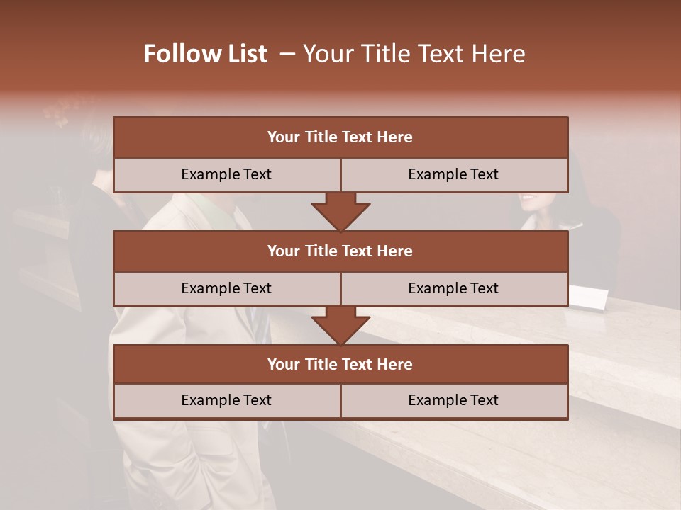 A Hotel Employee Cheerfully Welcomes Guests. PowerPoint Template