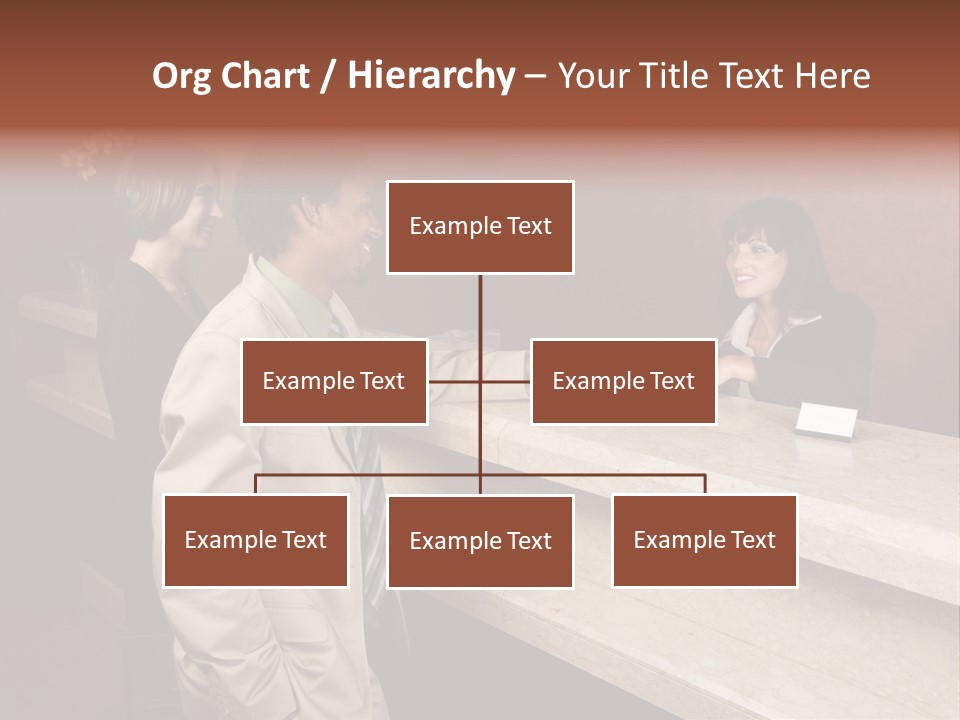 A Hotel Employee Cheerfully Welcomes Guests. PowerPoint Template