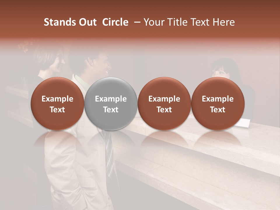 A Hotel Employee Cheerfully Welcomes Guests. PowerPoint Template