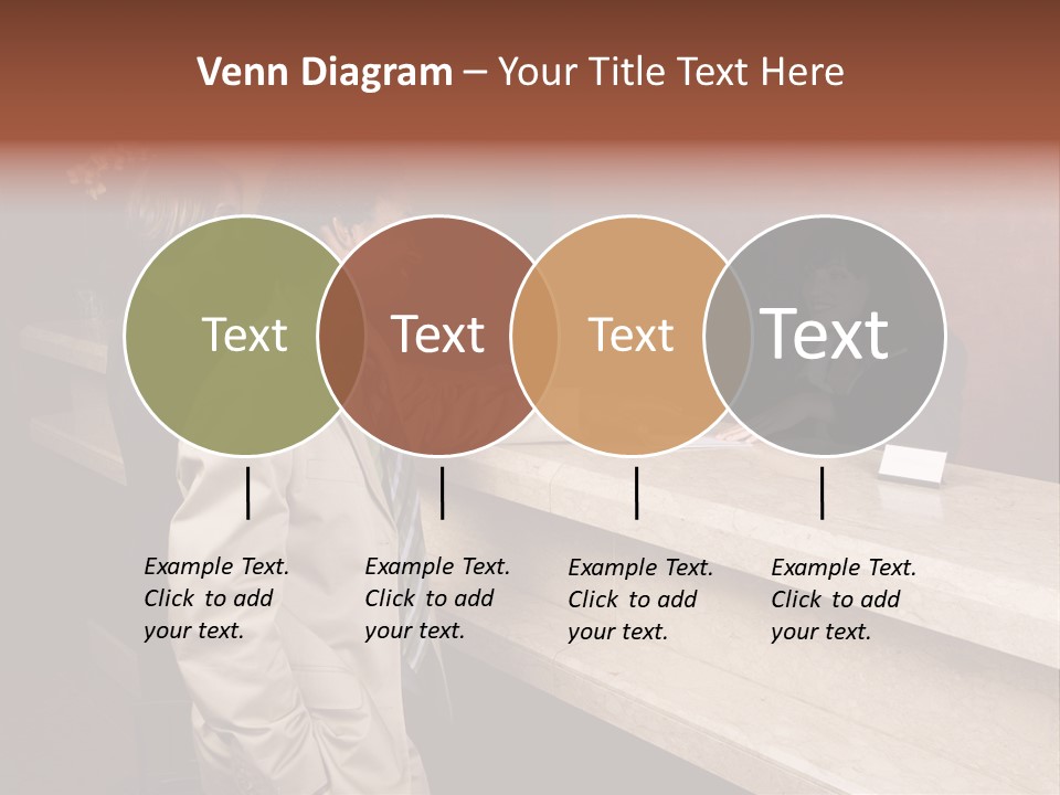 A Hotel Employee Cheerfully Welcomes Guests. PowerPoint Template