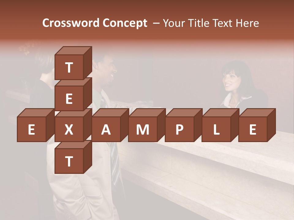 A Hotel Employee Cheerfully Welcomes Guests. PowerPoint Template