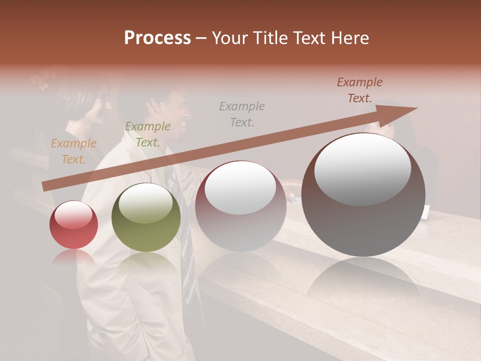 A Hotel Employee Cheerfully Welcomes Guests. PowerPoint Template