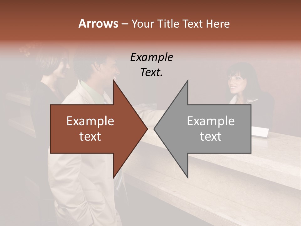 A Hotel Employee Cheerfully Welcomes Guests. PowerPoint Template