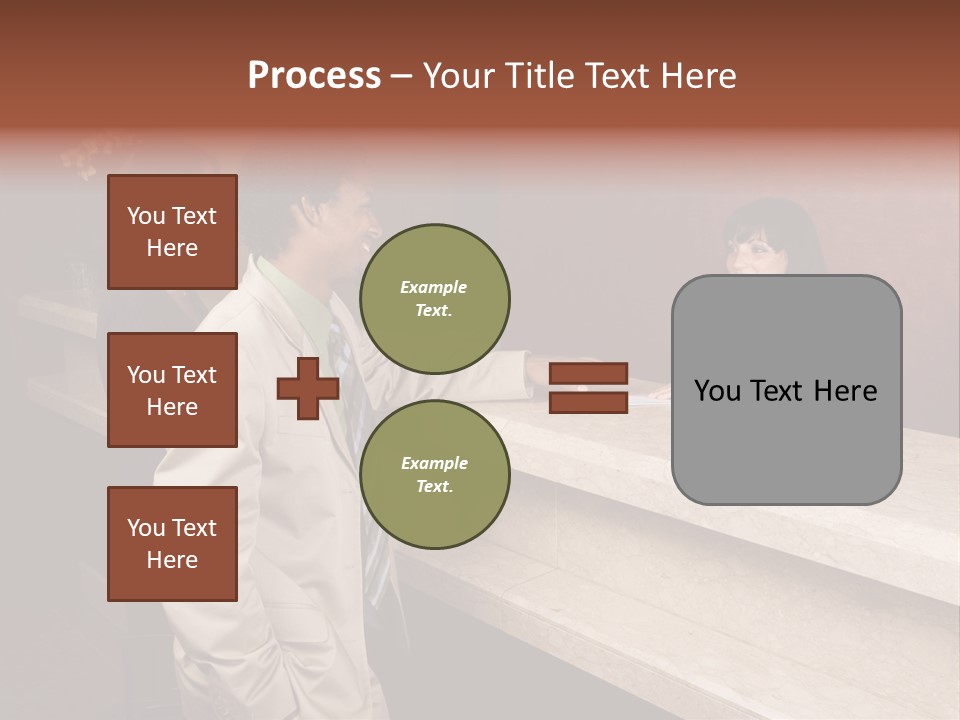 A Hotel Employee Cheerfully Welcomes Guests. PowerPoint Template