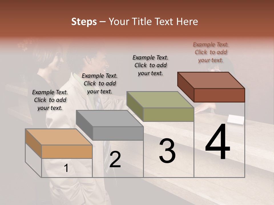 A Hotel Employee Cheerfully Welcomes Guests. PowerPoint Template